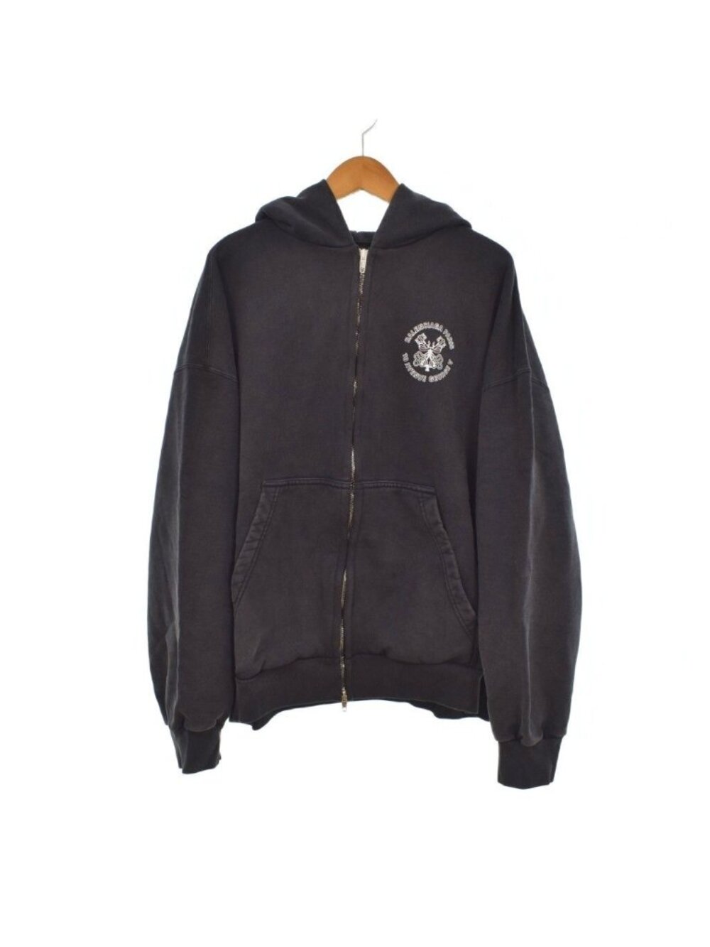 Balenciaga Zip Up Hoodie Double Zip Black S